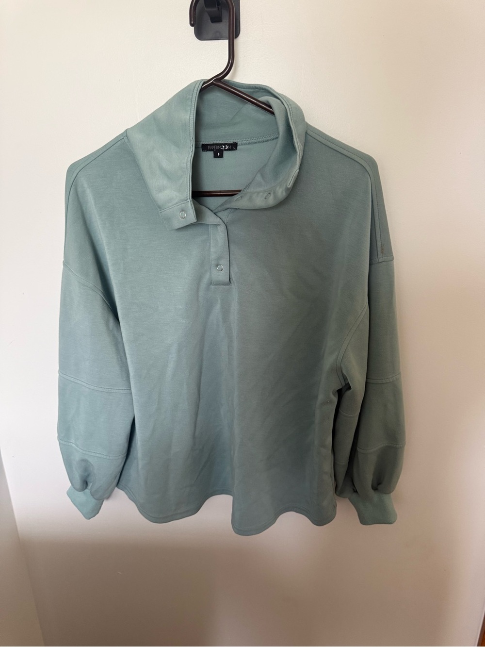 Papermoon Sage Green Funnel Neck Pullover
